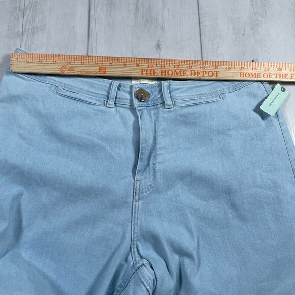 NWT Anthropologie Maeve 20W Ettie High Rise Crop Wide Leg Pant Light Blue Jeans - Picture 12 of 14